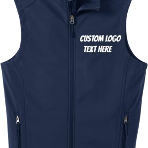 Men Custom Embroidery Design Your Own Logo Text Soft Shell Vests