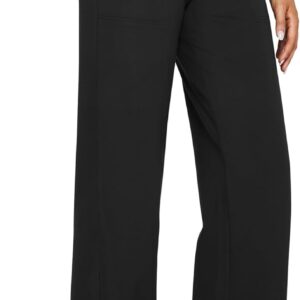 Yoga Pants Women Wide Leg Pants with Pockets High Waist Stretch Dress Casual Sweatpants Petite/Regular/Tall