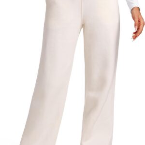 Cotton  Lined Sweatpants Women 30" Straight Leg Casual Lounge Sweat Pants for Women