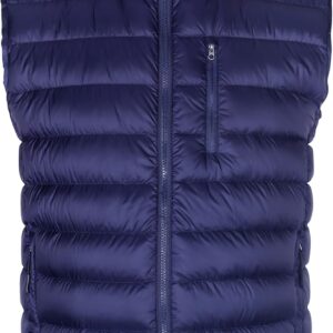 Men's Down Vest Lightweight Packable Puffer Vest Stand Collar Down Vest Zipper Sleeveless Jacket