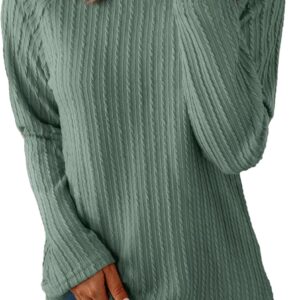 Womens Tops Long Sleeve Lightweight Shirts  Spring Fashion Trendy Tops Crewneck Casual Knit Basic Tee