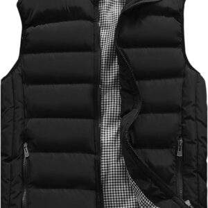 Men's Outdoor Casual Stand Collar Vest Padded Jacket Coat Vest