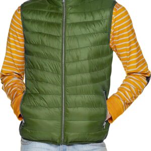 Mens Ultra Light Puffer Down Vest Polyester Padded Packable All Season Vest