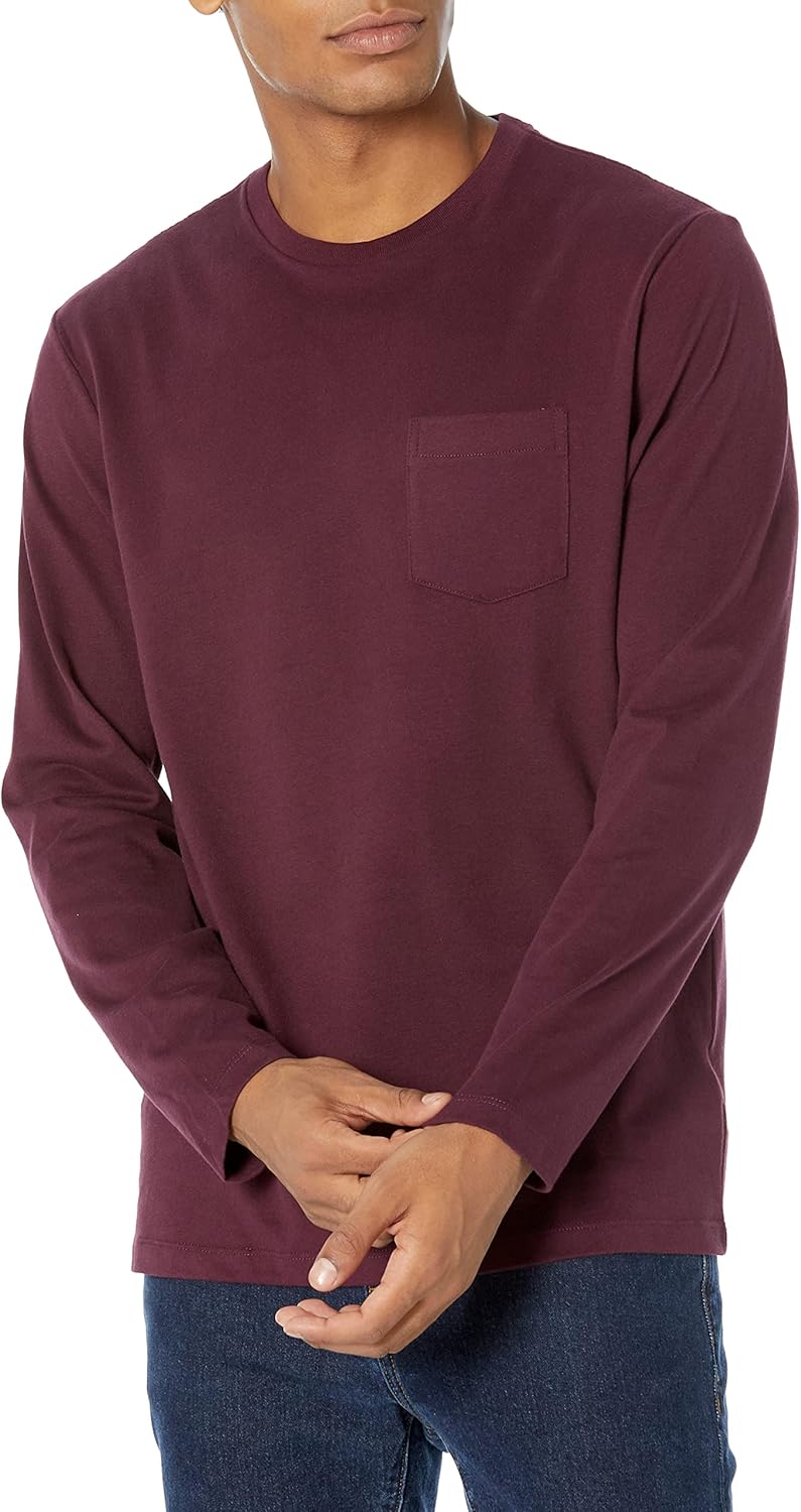 Men's Regular-Fit Crewneck T-Shirts, Long-Sleeve